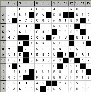 Solution des mots croisés - 38.9&nbsp;ko
